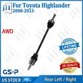 Cv42626 Gsp Oe Rear Left Or Right Cv Axle Shaft For 08-13 Toyota Highlander V6-3.3l 3.5l Awd