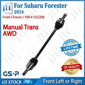 H4-2.5l Gsp Cv42651 Oe Front Left/right Cv Axle Shaft For 14 Subaru Forester 2.0l Awd Manual