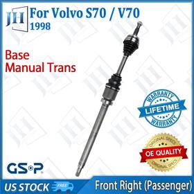 Cv43633 Gsp Oe Front Right Passenger Cv Axle Shaft For 1998 Volvo S70 V70 Base Manual Trans