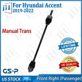 Cv43980 Gsp Oe Front Right Passenger Cv Axle Shaft For 2019 20 21 22 Hyundai Accent Manual