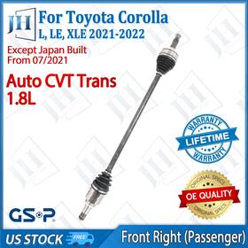 Cv44352 Gsp Oe Front Right Cv Axle Shaft For 2021 2022 Toyota Corolla L Le Xle 1.8l Auto Cvt