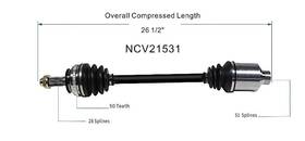 Ncv21531 Gsp North America Front Left Cv Axle Assembly Fits Acura 96-04 Rl 96-98 Tl New