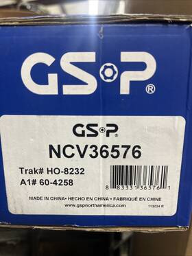 Ncv36576 Gsp North America For 2007-2010 Honda Odyssey 3.5l Cv Axle Assembly Front Driver Left