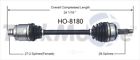 Ho-8180 Surtrack New Cv Axle Shaft Fits Honda Accord 844084041807
