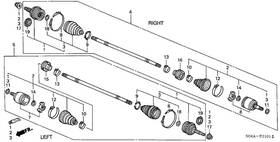 44014-s01-a72 Honda Genuine Joint Set Outboard Gkn