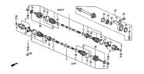 44014-sr3-n51 Honda Genuine Cv Joint Set
