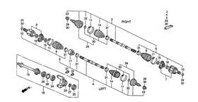 44014-sv4-010 Honda Genuine Cv Joint Set Outboard