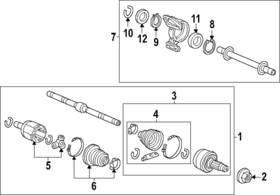44017-3w0-305 Honda Genuine Cv Joint Boot Kit