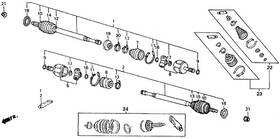 44327-sb0-300 Honda Genuine Driveshaft Inboard Boot Clamp