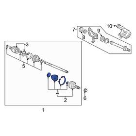 44018t2ba21 Honda Oe For Passport 19-23 Front Right Outer Cv Joint Boot Kit