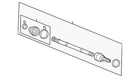 49500-09850 Hyundai Genuine Axle Assembly