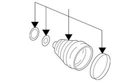49541-d3030 Hyundai Genuine Cv Joint Boot Kit