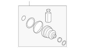 49583-c5130 Hyundai Genuine Inner Cv Joint Boot