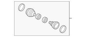 T4a12522 Jaguar Genuine Right Front Axle Boot Kit F-pace