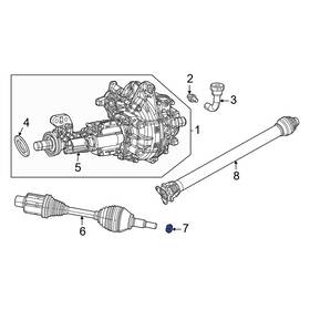 6513404aa Jeep Oe For Wagoneer 2024 Front Cv Joint Nut