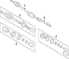 49581-c5280 Kia Genuine Boot Kit Front Axle Whe