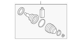49582-d4100 Kia Genuine Inner Joint
