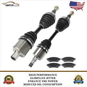 Ktp832653cv1 Kintop Front Cv Axle Shaft Brake Pads For Buick Lacrosse Cx Cxl 3.8l Cxs 3.6l 2005-2009