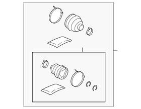 04427-30090 Lexus Genuine Boot Kit