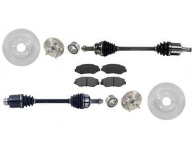 Mac Auto Parts 156044 Front Axles Wheel Hub Kits Ceramic Pads And Rotors For Element Sc 07-10 7 Pcs