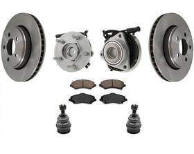 158721 Mac Auto Parts Front 12 Inch Rotors Pads Hubs Ball Joints For 08-12 Liberty 3.7l 4 Wheel Drive