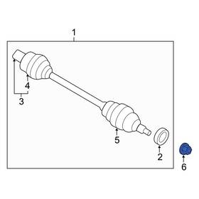 D65133042a Mazda Oe For 6 2009-2021 Rear Cv Joint Nut