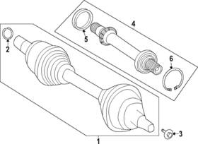 000-994-58-02 Mercedes-benz Genuine Intermediate Shaft Snap Ring