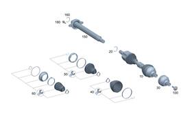 177-330-62-02 Mercedes-benz Genuine Repair Kit Boot