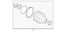 206-330-81-04-64 Mercedes-benz Genuine Cv Joint Boot Kit