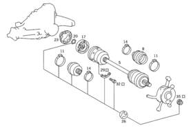 210-357-01-91 Mercedes-benz Genuine Boot