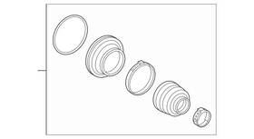 223-350-86-25 Mercedes-benz Genuine Cv Joint Boot Kit