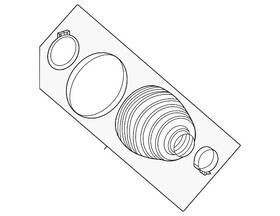 297-350-06-01 Mercedes-benz Genuine Cv Joint Boot Kit