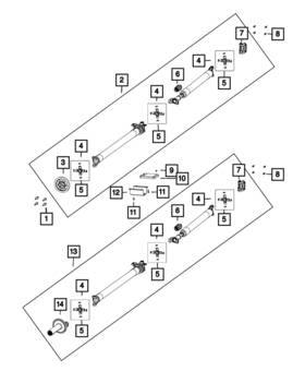 5146855ab Mopar Genuine Drive Shaft Center Bearing Bracket