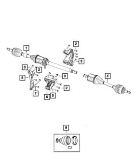 52123605aa Mopar Genuine Drive Shaft Center Bearing Bracket 52123605aa Mopar Genuine Drive Shaft Center Bearing Bracket