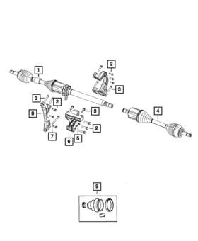 52123671aa Mopar Genuine Drive Shaft Center Bearing Bracket