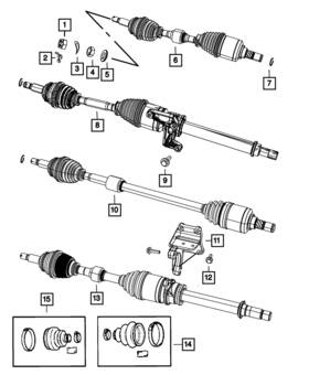 68127814aa Mopar Genuine Half Shaft Boot Kit Left
