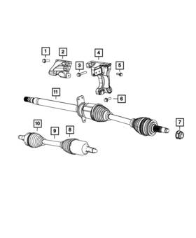 68193957aa Mopar Genuine Half Shaft Boot Kit