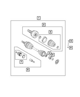68263280aa Mopar Genuine Half Shaft Boot Kit