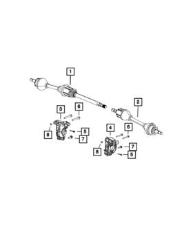 Mopar 68264461aa Genuine Axle Shaft Support