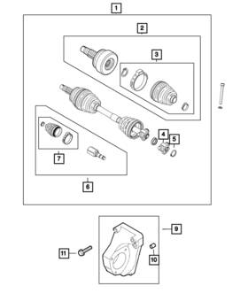 68453752aa Mopar Genuine Axle Shaft Support 68453752aa Mopar Genuine Axle Shaft Support