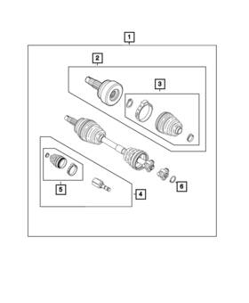68656598aa Mopar Genuine Stub Shaft Kit