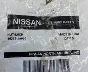 40262-ja000 Nissan Genuine Knuckle Nut 5 Qty