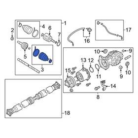 C97413ja1a Nissan Oe For Pathfinder 2013-2020 Rear Outer Cv Joint Boot Kit