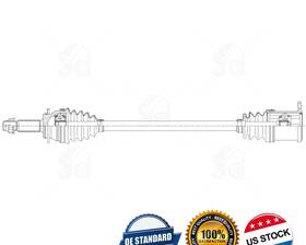 Ncv69265 Six-degrees Rear Pair Cv Axle Shaft For 2018 2019 2020-2022 Lexus Rx450hl 3.5l Awd