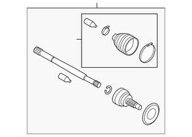 28391fj020 Subaru Genuine Outer Joint Assembly