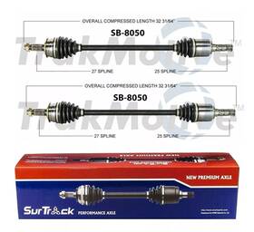51212 Surtrack Pair Of Front Cv Axle Shafts Set For Subaru B9 Tribeca Awd 2006-2011