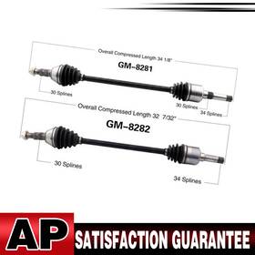 Agscv20200916a04372g Surtrack Cv Axle Shaft Joint Assembly Rear 2x For 2010 2011 Cadillac Srx Awd