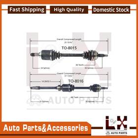 Carszfz20250625-2053 Surtrack 2 Front Cv Axle Shaft Set For Lexus Es300 Toyota Camry Avalon Sienna