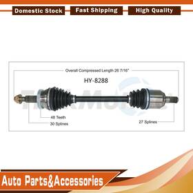 Carszfz20250625-766 Surtrack 1x Front Left Cv Axle Shaft Assembly Fits 2015-2016 Hyundai Sonata Cu21