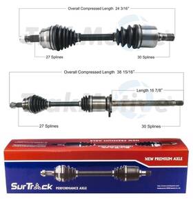 Fqvm-48680-22-3802076 Surtrack Pair Set Of 2 Front Aar Cv Axle Shafts For Chrysler 200 Fwd 2.4l 4l